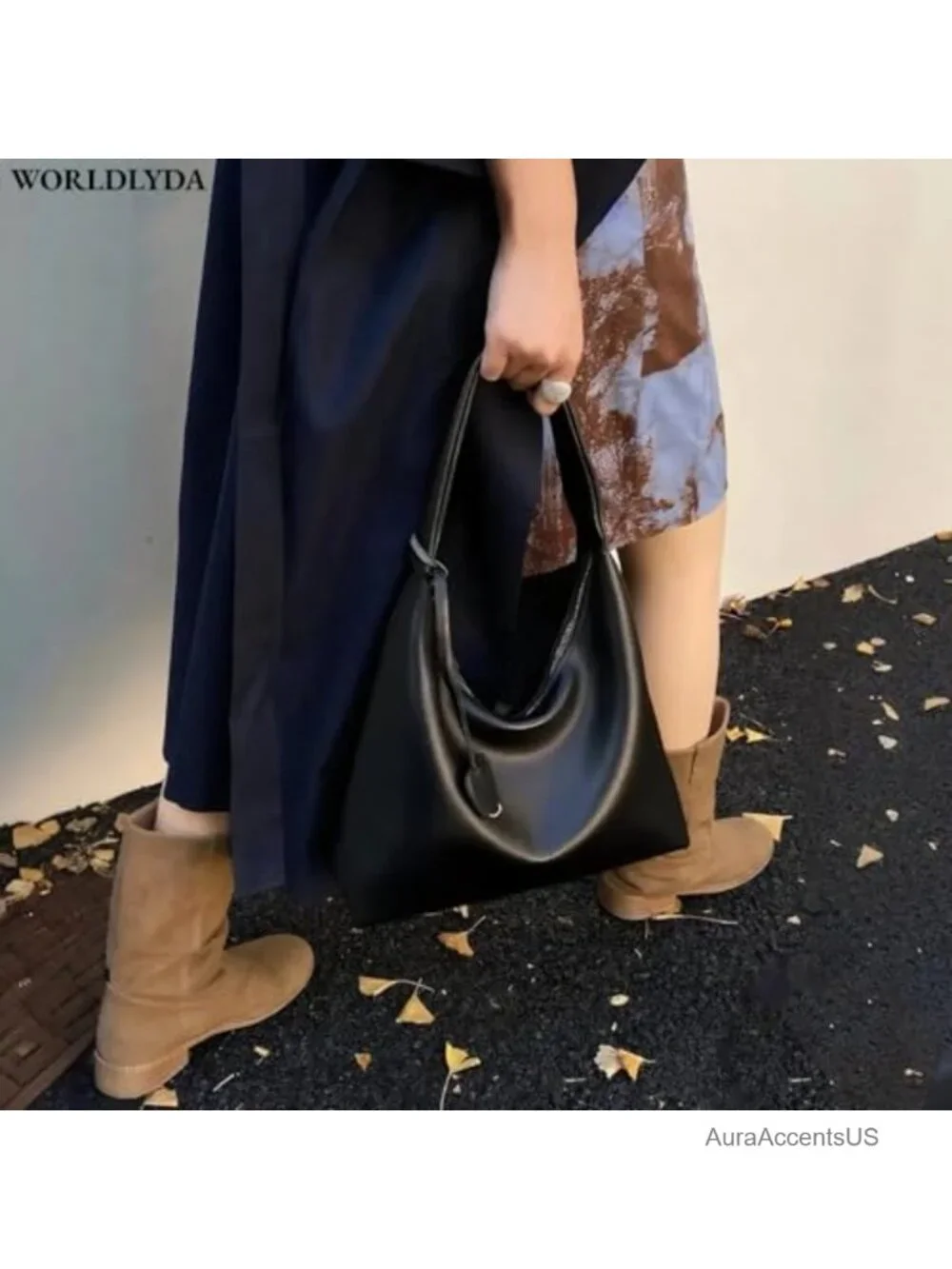 Women's Slouchy Hobo Purse Vegan Leather Shoulder Bag Crescent Tote Everyday